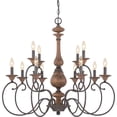 thumbnail image 2 of Traditional Twelve Light Chandelier in Rustic Black Finish Bailey Street Home 71-Bel-1809258, 2 of 7