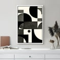 thumbnail image 3 of IDEA4WALL Framed Canvas Print Wall Art Minimalist Black And White Abstract Collage Illustrations Geometric Splicing Graphics Modern Art Bohemian Artwork for Home Decor - 16"x24" White, 3 of 5