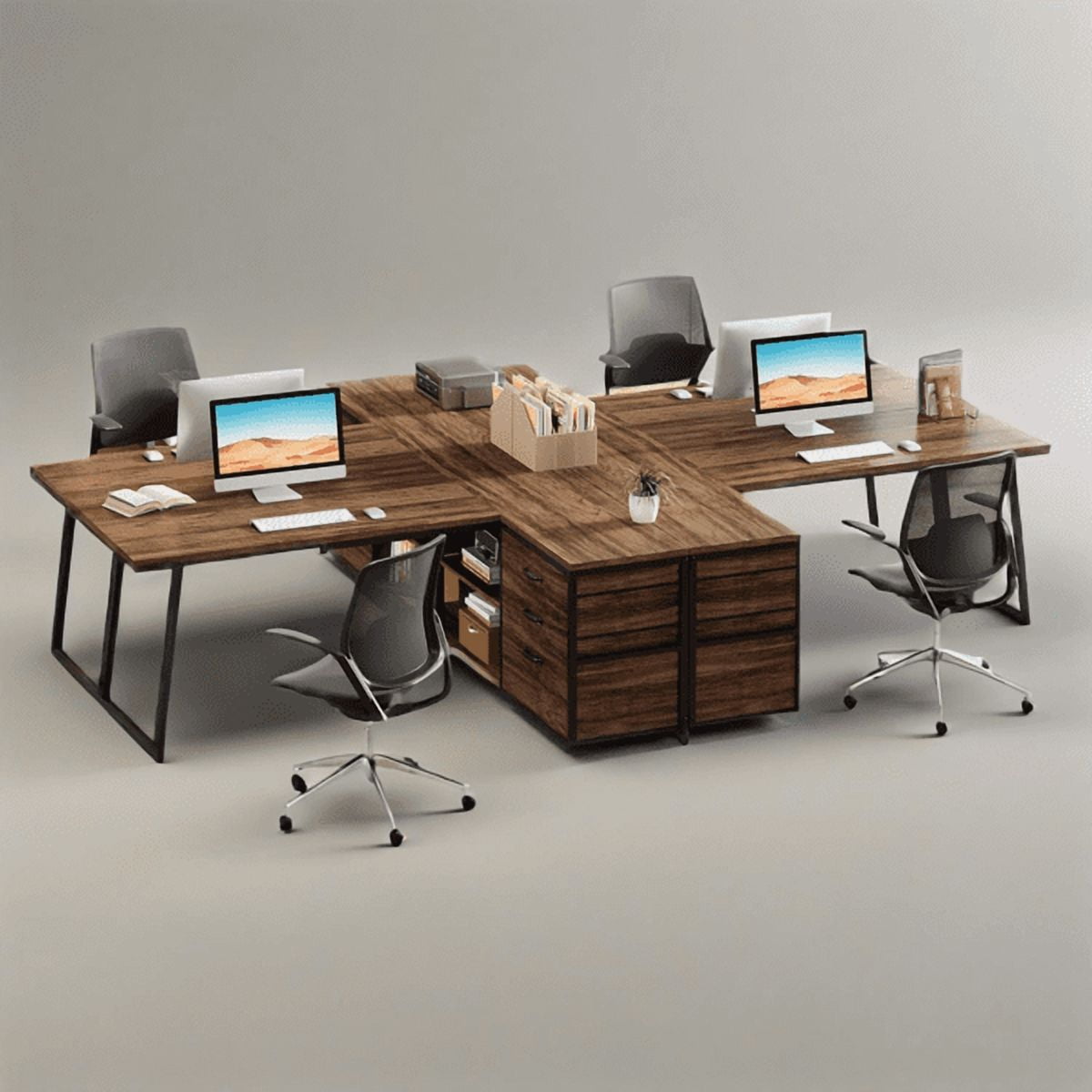 L-Shaped Desk with 3 Drawers & 2-Tier Shelves - 53"W×39.37"D×29.53"H, Reversible Workstation, 250lb Capacity - for Home Office & Gaming