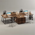 thumbnail image 3 of L-Shaped Desk with 3 Drawers & 2-Tier Shelves - 53"W×39.37"D×29.53"H, Reversible Workstation, 250lb Capacity - for Home Office & Gaming, 3 of 8