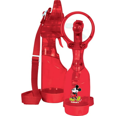 Disney Spray Fan Squeeze Breeze Classic Mickey, Red (Florida