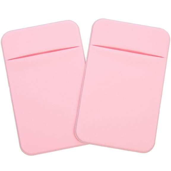 2 Pcs Mobile Phone Back Sticker Cellphone Wallet Bag Stickers Smartphones Stretch Holder Pocket Credit Cards Bags