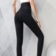 thumbnail image 5 of Qarigey Mallas de cintura alta para mujer, pantalones de Yoga, Fitness, gimnasio, entrenamiento, mallas deportivas sin costuras, ropa deportiva Prendas para la parte inferior del cuerpo Negro M, 5 of 6