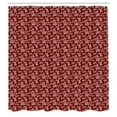 thumbnail image 2 of Ambesonne Flower Shower Curtain, Far East Blossomed Flowers, 69"Wx75"L, Burgundy Eggshell, 2 of 4