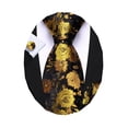 thumbnail image 1 of Set de corbatas Barry.Wang de seda floral negra y dorada, 150 cm, 1 of 7