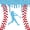 Blue Red, variant on Erosebridal Pink Dripping Baseball Stitch & Batter Silhouette Graphic Bed Sheets 4pcs, Sport Graphic King Sheets for Girls Kids,Luxury Bedroom Decor