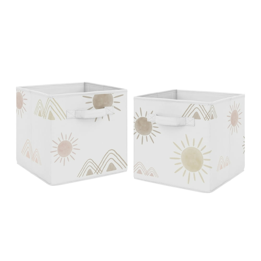 Sweet Jojo Designs Boho Desert Sun Foldable Fabric Storage Cube Bins