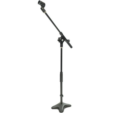 PYLE PMKS7 - Desktop Microphone Stand - Height Adjustable & Boom Extending Desk/Tabletop Mic