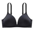 thumbnail image 3 of HNMKIU Womens Fashionable Solid Light V Gathered Without Steel Ring Underwear Bra, 3 of 3