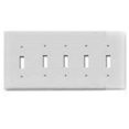 thumbnail image 1 of Cooper Wiring PJ5W 5-Gang Toggle Plate - White, 1 of 3