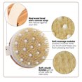 thumbnail image 4 of Cepillo corporal seco que embellece la piel: el cepillo exfoliante de madera maciza y pelo de jabalí suaviza la piel, 4 of 5