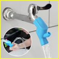 thumbnail image 4 of Extensor de grifo de 3 piezas para niños - Extensión universal de grifo de agua para fregadero de cocina, baño - para lavarse las manos y la cara,Azul, 4 of 5