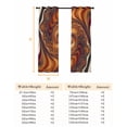 thumbnail image 6 of Brown Orange Black Blackout Curtains for Bedroom, Modern Tie-dyeing Ombre Abstract Art Thermal Insulated Kitchen Drapes with Grommets, Light Blocking Window Treatment, 2 Panels 42" x 63", 6 of 7