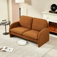 thumbnail image 2 of Comfortable 59" With Upholstery - Solid Wood Frame, Foam Cushions, For Bedroom & Living Room, Orange In Filled Office Space,, 2 of 6