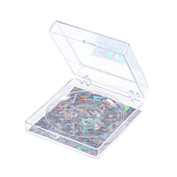 Unique Bargains 1 Set Reusable Rectangular Eyelash Storage Case Clear Colorful Acrylic