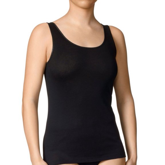 Women's Calida 11600 Light Cotton Tank (Black S)