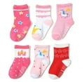 thumbnail image 4 of Fraobbg 12 Pack Baby Girls Non Slip Skid Crew Socks Toddlers Infant Cotton Grips Ankle Socks, 4 of 9