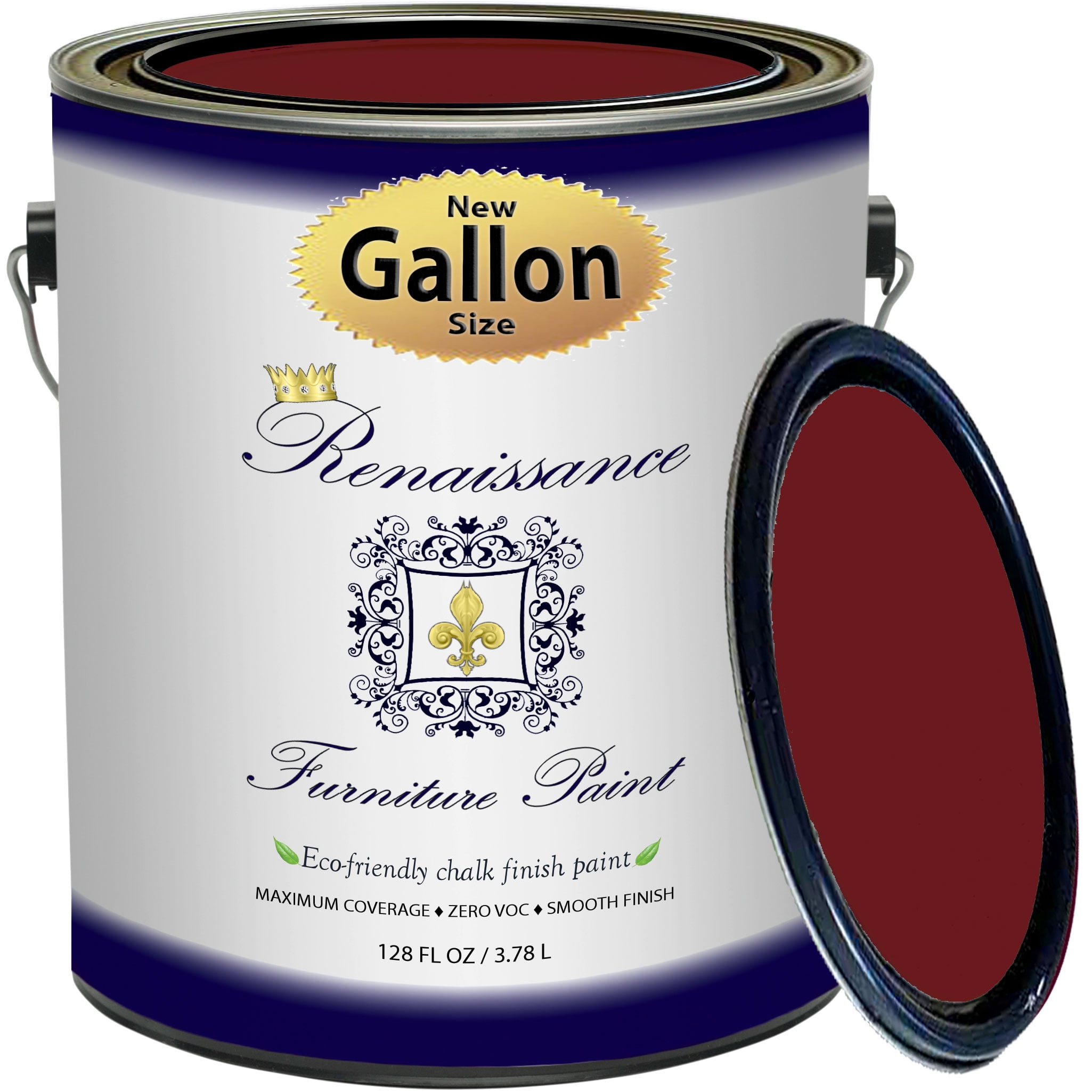 Renaissance Chalk Finish Paint Burgundy Gallon (128oz) Chalk
