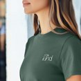 thumbnail image 5 of Dalix Be Kind Cropped Tee Lightweight High Waisted Short Sleeve Summer Shirt Womens in Pine L Large, 5 of 5