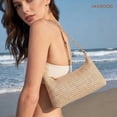 thumbnail image 3 of JASGOOD Beach Bags for Women Summer Straw Purse Boho Woven Shoulder Bag Vacation Handbag Crochet Purse, 3 of 9