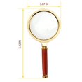 Handheld Magnifier Antique Mahogany Handle Magnifier Reading Magnifying