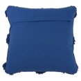 thumbnail image 2 of Grand Pompom Contemporary Embroidered Cord 18x18 Inch Throw Pillow with Case & Insert - Cobalt Blue, 2 of 2