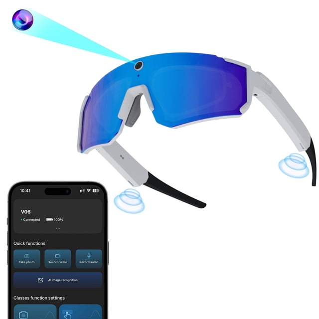 Gafas inteligentes Zigtik V06 con cámara de 32 MP y control por voz
