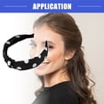 thumbnail image 2 of Vocoste Polka Dot Headband Knotted Headband for Women Top Knot Elastic Hairband Non-Slip Wide Hair Hoop Black, 2 of 7