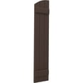 thumbnail image 3 of Ekena Millwork 10 1/2"W x 74"H Americraft Three Board (2 Batten) Exterior Real Wood Joined Board-n-Batten Shutters w/ Elliptical Top (Per Pair), Raisin Brown, 3 of 10