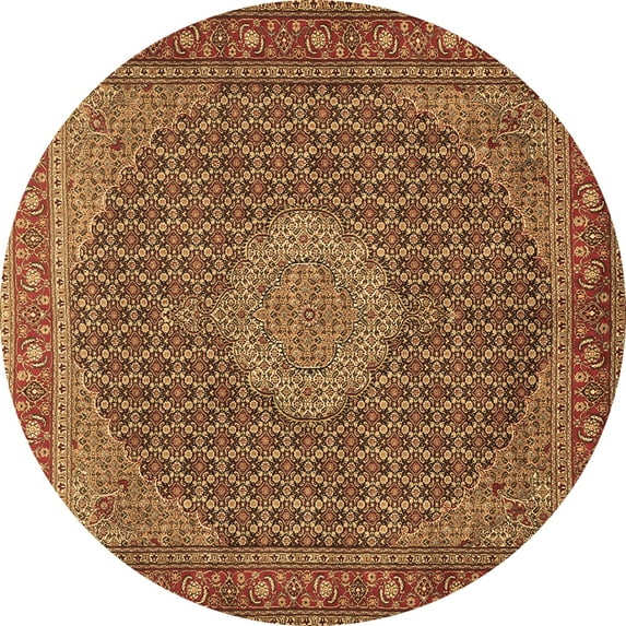 Ahgly Company Indoor Round Persian Brown Traditional Area Rugs, 5' Round