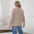 thumbnail image 6 of SOMER Women's Sweaters V Neck Pullover Long Sleeve Knitted Cozy Foldover Collared Casual Jumper Top With Pocket for Spring Fall Winter, 6 of 7