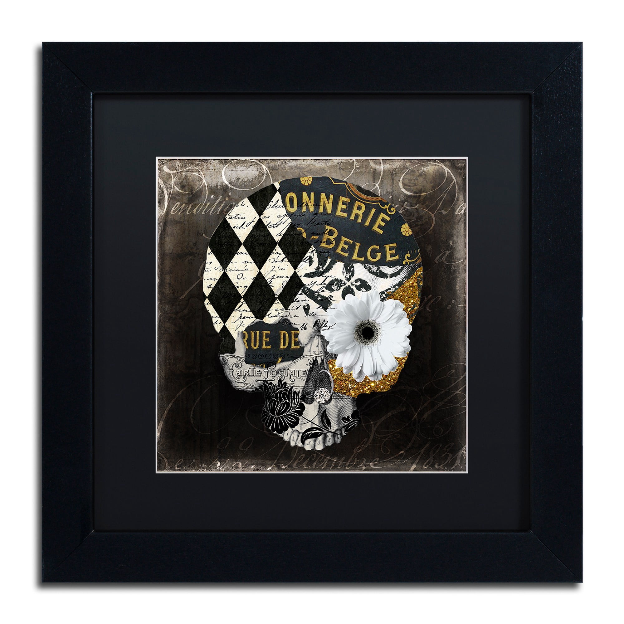 Trademark Fine Art "Paris Halloween I" Canvas Art by Color Bakery, Black Matte, Black Frame