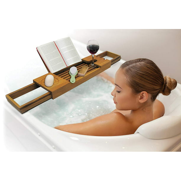 Teak Water Resistant Bath Tub Caddy By, Teak Bathtub Caddy