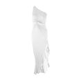 thumbnail image 1 of Vestidos de novia Prolriy para mujer, vestido formal largo con volantes y abertura hasta el suelo, vestido de noche, vestidos de fiesta para mujer 2024, vestido formal blanco XXXXL, 1 of 4