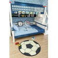 thumbnail image 3 of Furnish My Place 720 Soccer 6'6" Round Play Area Rugs for Kids, Soccer Shaped, Anti Skid Rubber Backing, Multicolor, 3 of 7
