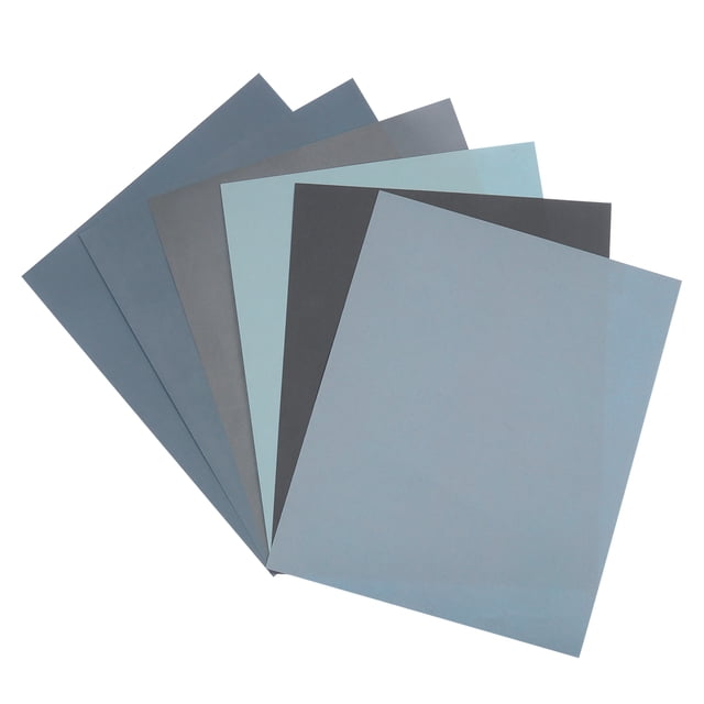 UPGRATOR Wet Dry Sanding Paper 6Pcs Assorted for Handyman Projects