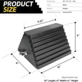 thumbnail image 2 of RIONIMA Rubber Wheel Chock 2 Pack, Large 10" x 8" x 6" Heavy Duty Tire Stop with Non Slip All Weather Grip, Oil Resistant Rubber Block with Steel Eyebolt for Vehicle and Trailer Safety, 2 of 6