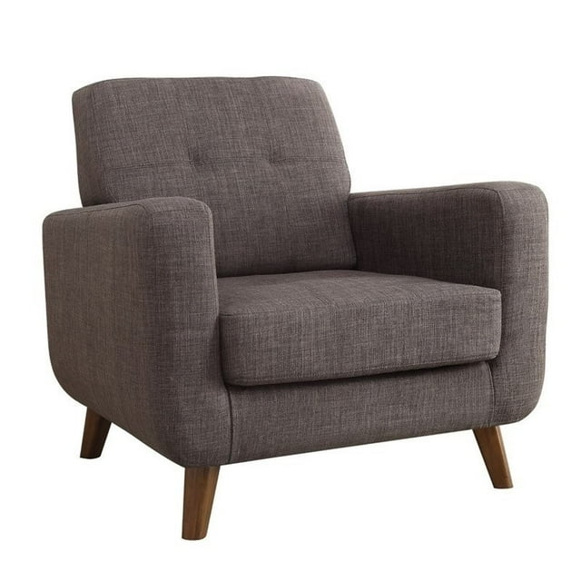 Bowery Hill Chaise d'Appoint Moderne Mi-Siècle en Gris