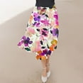 thumbnail image 5 of Nmnitkp Skirts for Women Casual Floral Prints Women's Pleated Skirt Chiffon Elastic Waist A-Line Midi Length Skirt Fashionable Trends Maxi Skirt, 5 of 7