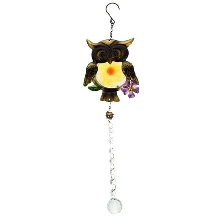 

NUOLUX Wind Beads Hanging Bell Crystal Rearview Spinners Chimes Owl Garden Ornaments Shui Feng Decor Mirror Car Chandelier