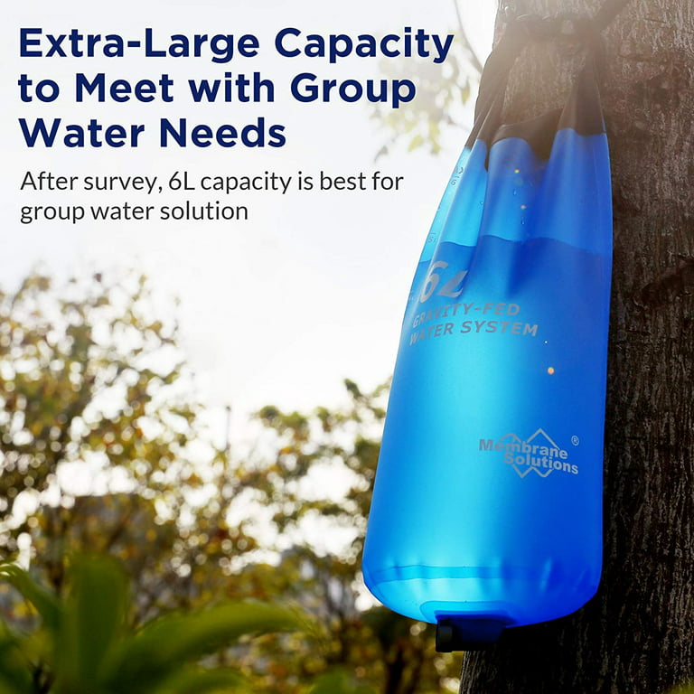 Waterdrop Gravity Water Bag, Portable Foldable Gravity-Fed Water