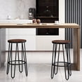 thumbnail image 5 of Lavish Home Set of Two 24-Inch Backless Bar Stools with Hairpin Legs, 5 of 7