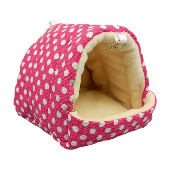 Yinanstore Guinea Pig House,Guinea Pig Cave Bed,Mini House Hut,Warm Guinea Pig Hideout,Hamster Warm Nest for Small Pets Cage Accessories L