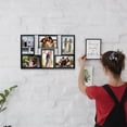 thumbnail image 2 of Excello Global Products 3D Wireframe Collage Picture Frames, Wall Mount Family Picture Frames, Black Photo Frames, 10.75" X 17" X 1.12", 2 of 6