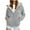 Gray, variant on Womens Merry Christmas Zip Up Hoodie Fleece Sherpa Lined Sweatshirt Jacket Casual Solid Color Winter Thicken Coat with Pockets 3XL
