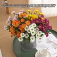 thumbnail image 1 of 5 Pieces Artificial Flower Fake Plants Simulation Exquisite Workmanship Fake Heads Chrysanthemum Wedding Decor Centerpieces Photography Props Orange, 1 of 8