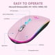 thumbnail image 3 of Ratón inalámbrico HOTLIFE LED Slim Recargable Bluetooth Rosa, 3 of 7
