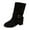 Black, variant on Fashion Suede Mid Calf Boots With Buckle Detail Comfortable Ankle Booties For Fall And Winter Casual Wear Stylish Footwear for Women