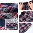 thumbnail image 6 of Xidunhg Men's 3-Pack Woven Pajama Shorts 100% Cotton Plaid Sleep Lounge Shorts with Button Fly M, 6 of 10