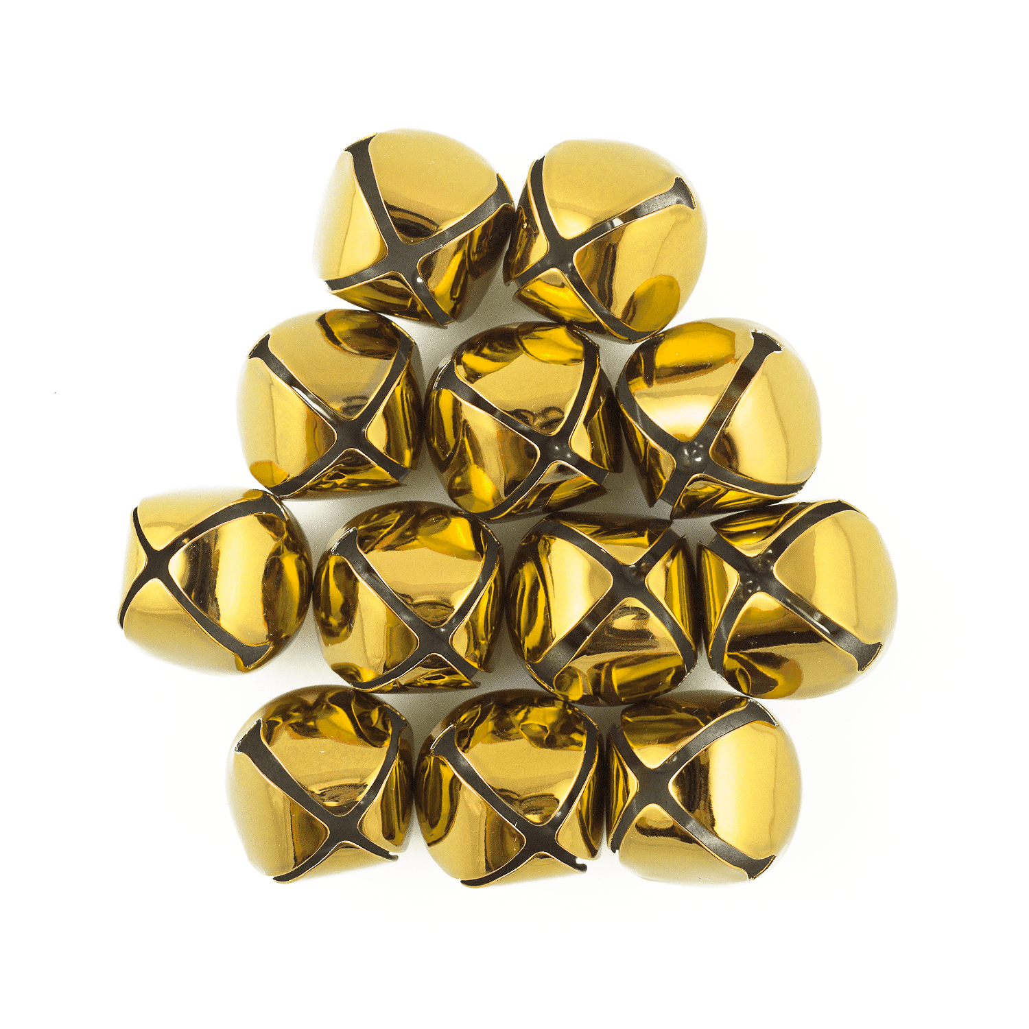 I-MART 100 Pcs Small Christmas Jingle Bells, 1 Inch Bell for DIY Crafts  (Gold)
